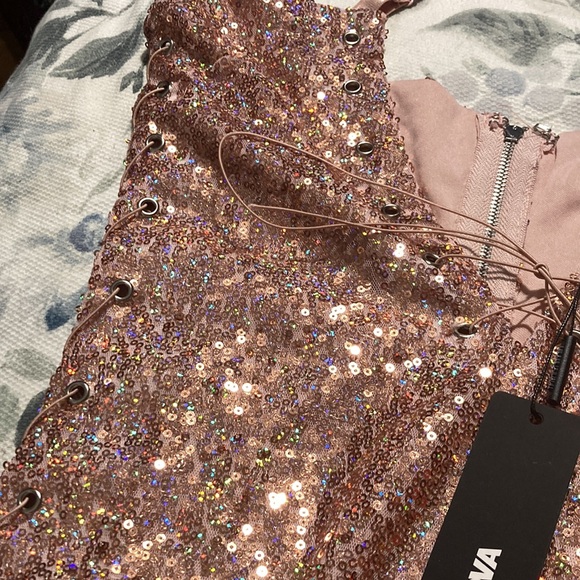 NWT sequins lace up jumpsuit 💗 - Picture 15 of 16